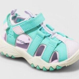 Cat & Jack Toddler Girls' Mint Green Teri Apparel Work Shoe Sandals